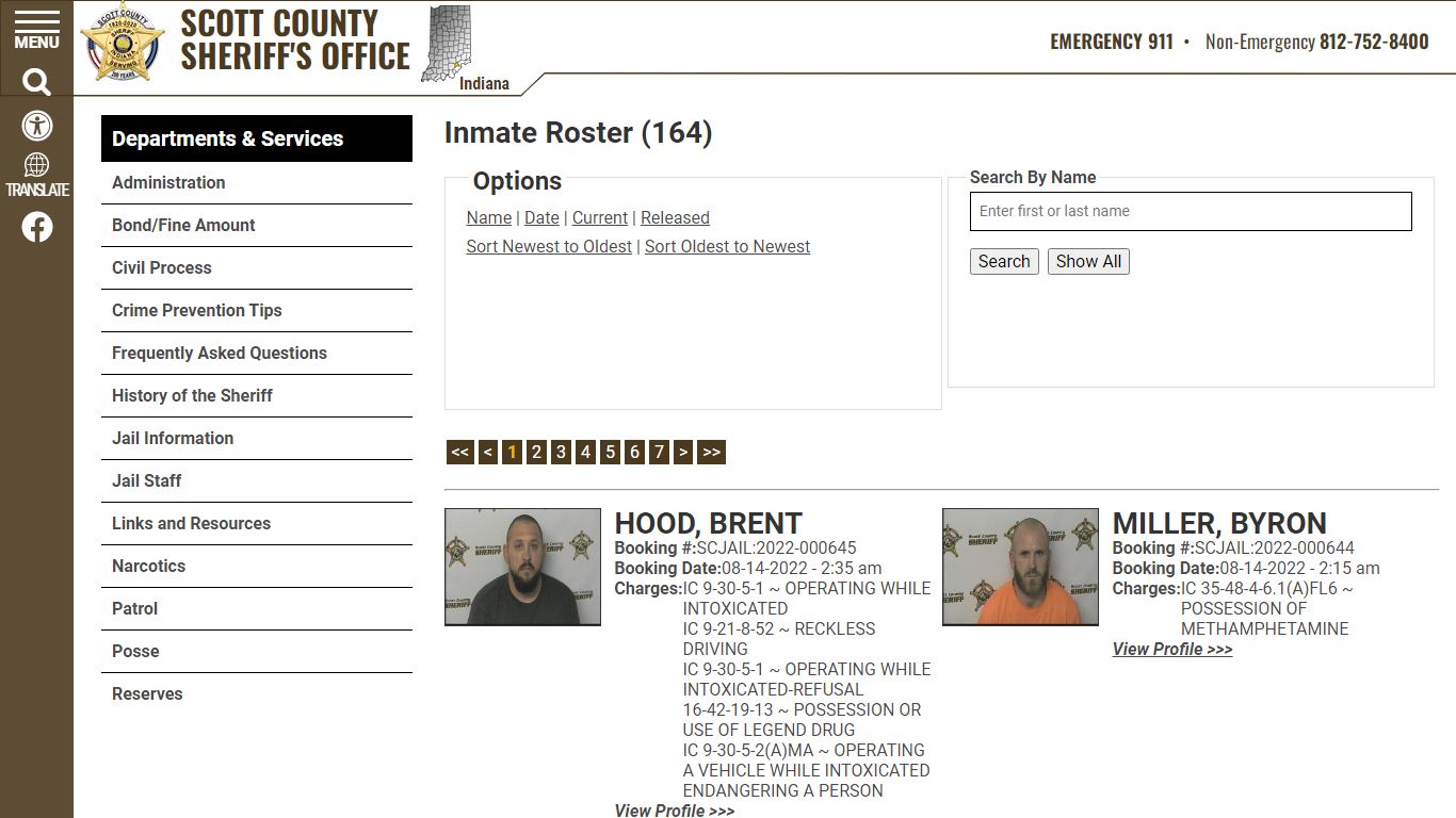 Inmate Roster - Current Inmates ... - Scott County Sheriff